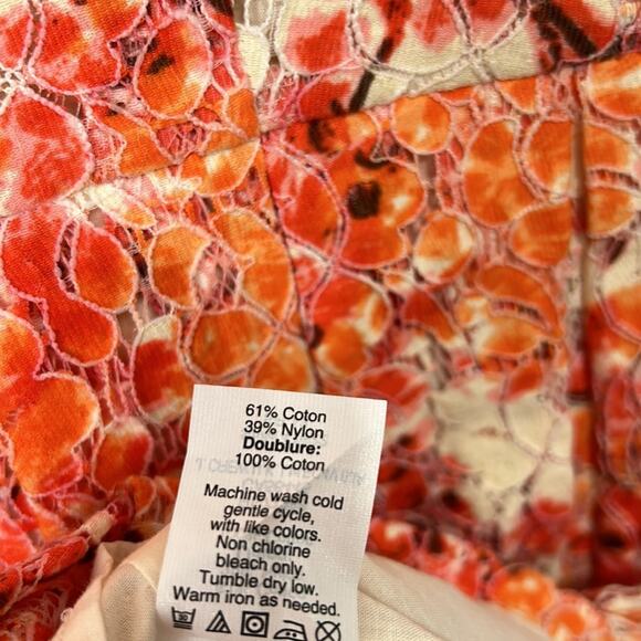 Madewell Floral Mini Dress in Orange and White - Picture 7 of 10